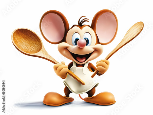 3D Illustration Mouse Chef ...