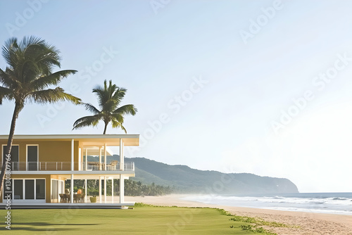 3D Beach House Illustration...
