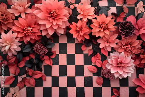 Illustration of Pink Dahlia...
