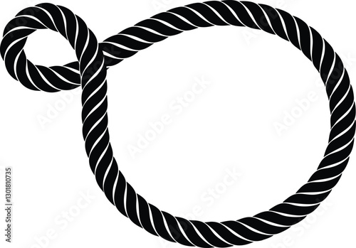 Rope Border Lasso vector illustration. Rope Icon