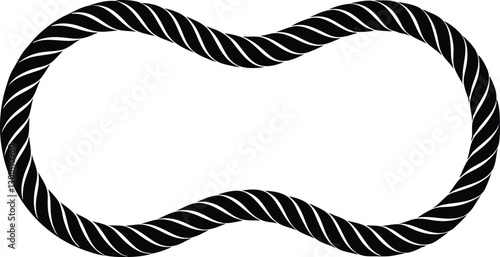 Rope Border Lasso vector illustration. Rope Icon