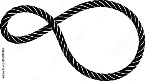 Rope Border Lasso vector illustration. Rope Icon