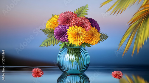 Illustration Colorful Dahli...
