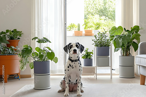 Photo: Dog Sitting Amidst I...