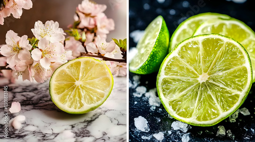 Photo Lime Fruit, Blossom, ...