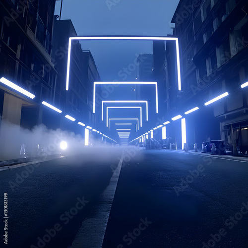 3D Illustration - Neon City...