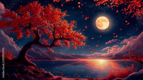 Illustration - Red Autumn T...