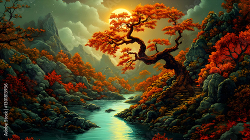Illustration - Autumn River...