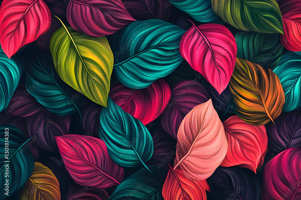 Fototapeta premium Vibrant Leaf Illustration