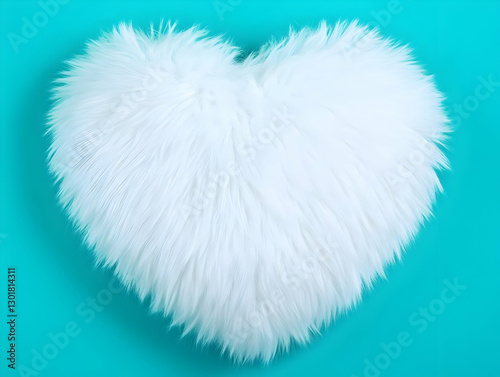Photo - White Fur Heart on ...