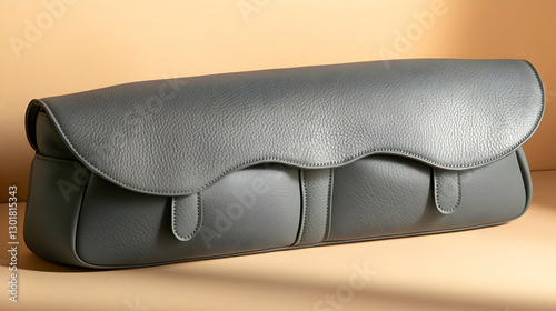 Photo Stylish Gray Leather ...