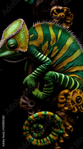 3D Illustration Green and G...