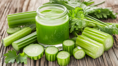 Photo: Fresh Celery Cucumbe...