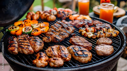 Photo, Grilled Meat and Veg...