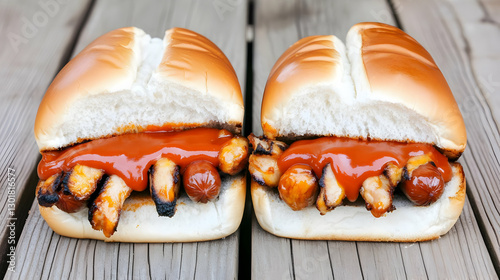 Photo Grilled Hot Dogs, Sau...