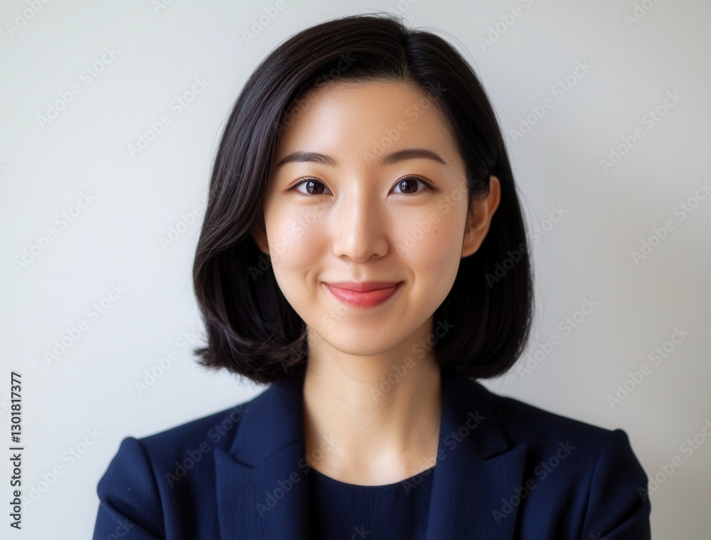 Confident Businesswoman Smiling with Professional Attire and Style Confident Businesswoman Smiling with Professional Attire and Style