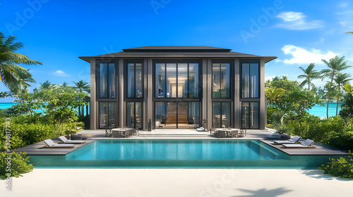 3D Illustration Luxury Beac...