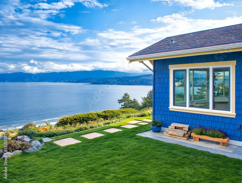 Photo Blue House Ocean View...