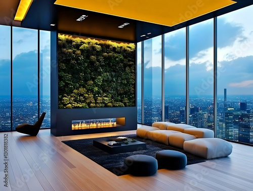 3D Illustration Modern Livi...