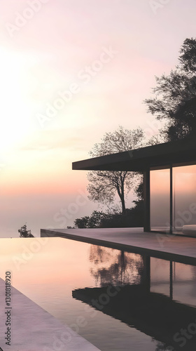 3D Illustration Modern Hous...