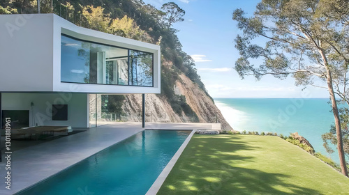Photo Modern Cliffside Home...