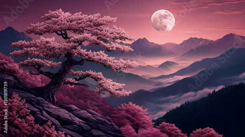 Illustration Pink Blossoms ...