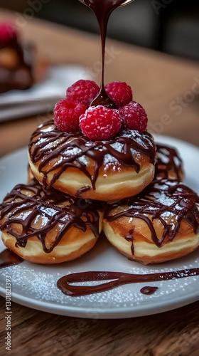 Photo: Donuts with Chocolat...