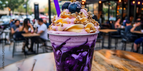 Photo Blueberry Smoothie De...