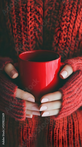 Photo Cozy Red Sweater, Mug...