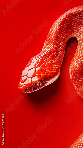 Red Snake Illustration on R...