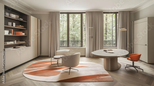 Photo Modern Home Office In...