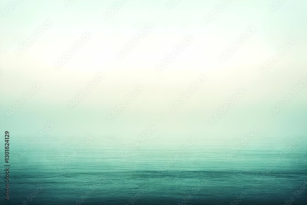 Fototapeta premium Abstract Background - Serene Teal Waterscape, Mist, Tranquility