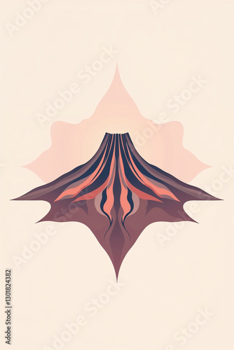 volcano illustration art