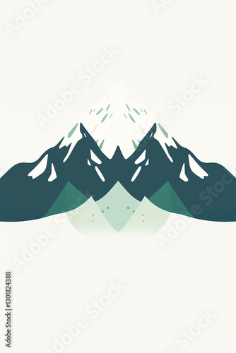 Illustration of mountain landscape