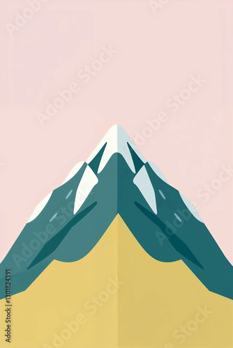 Illustration of mountain landscape