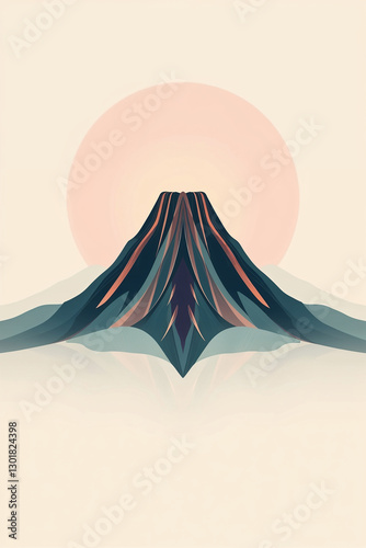volcano illustration art