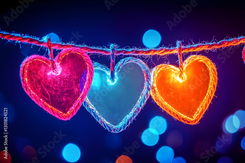 Photo: Colorful Heart Light...