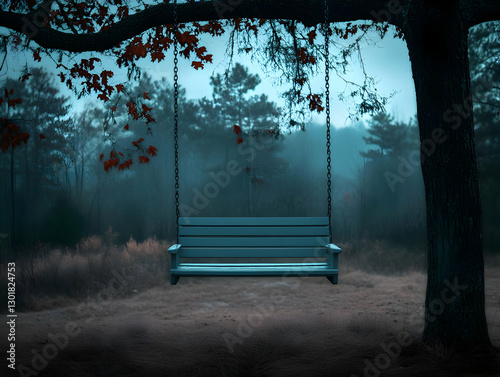 Illustration of Swing, Tree...