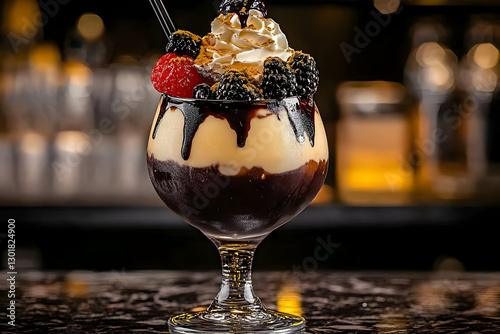 Photo Dessert Cocktail Berr...