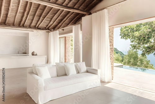 Photo - Serene White Living...