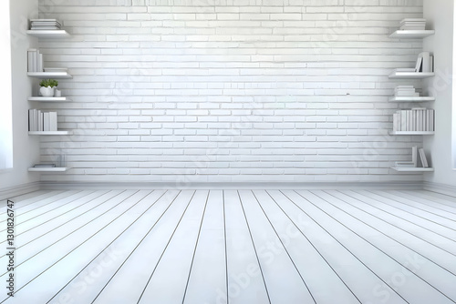 3D Illustration Empty Room ...