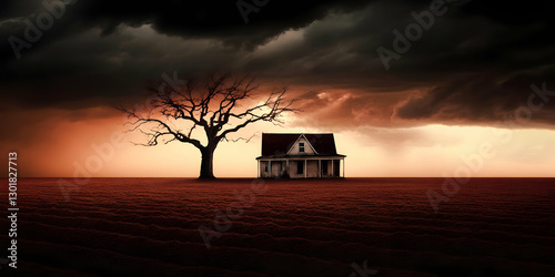 Illustration Abandoned Hous...