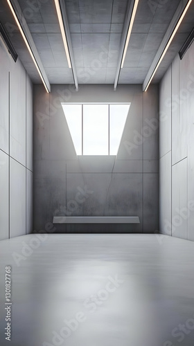 3D Illustration Empty Concr...