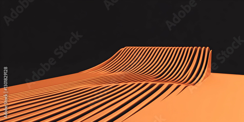 3D Abstract Background Oran...