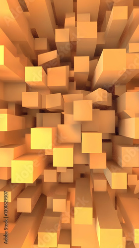 3D Abstract Background Oran...