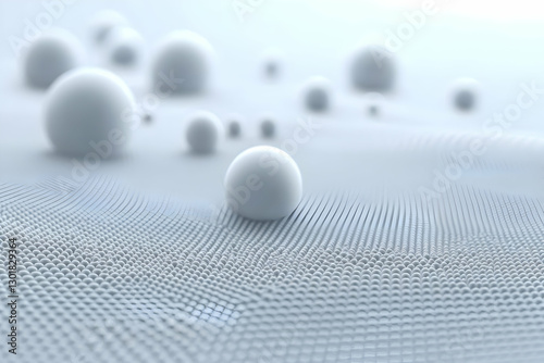 3D Abstract Background Whit...