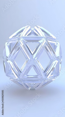 3D Illustration Abstract Gl...
