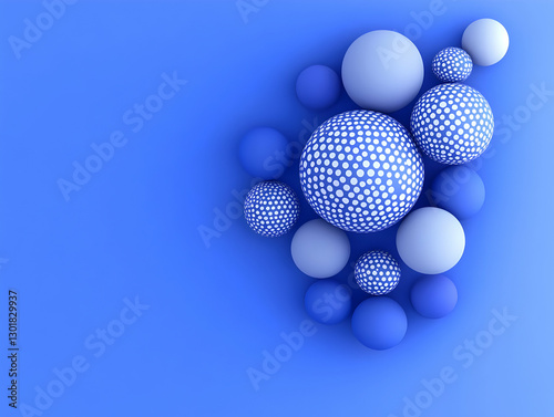 3D Abstract Background Blue...