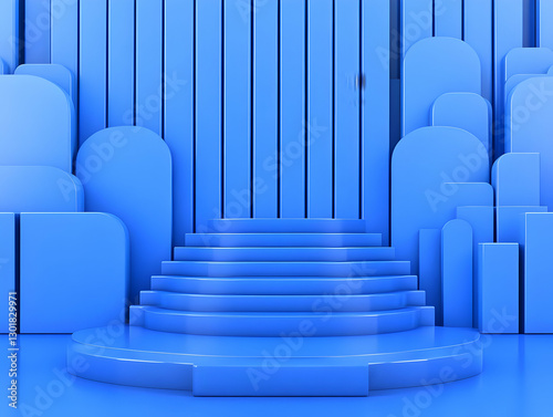 3D Illustration Abstract Bl...
