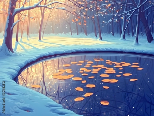 Illustration - Snowy Forest...